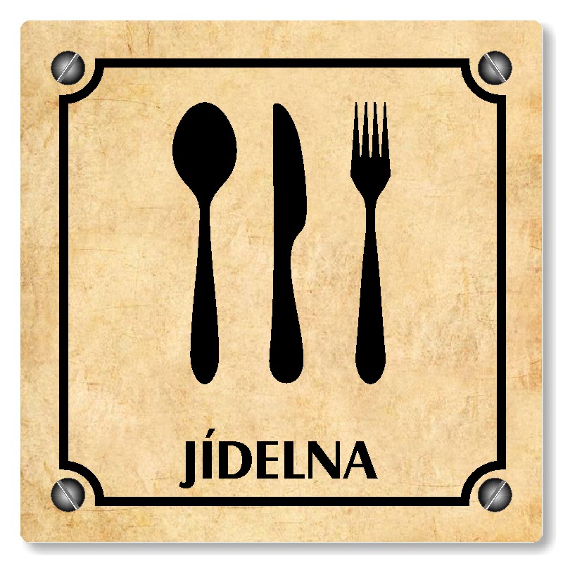 Jídelna, 80x80mm, pergamen, Kansas